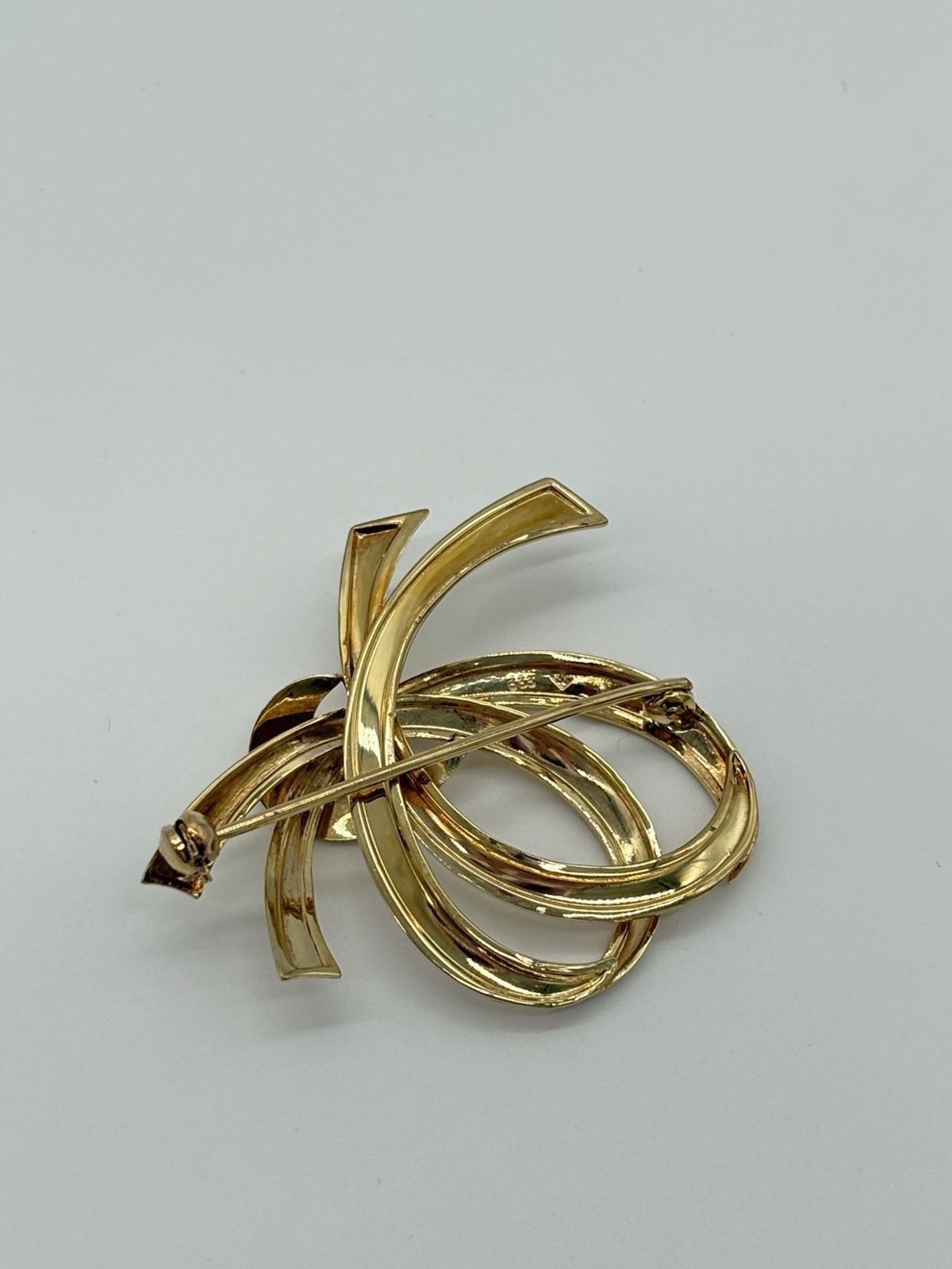 Crown Trifari Brosche aus 333er Gold ca 5,3g - Ludowinger