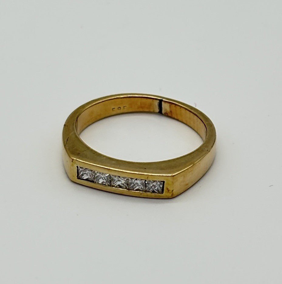 Bandring aus 585er Gold mit Diamanten - Ludowinger