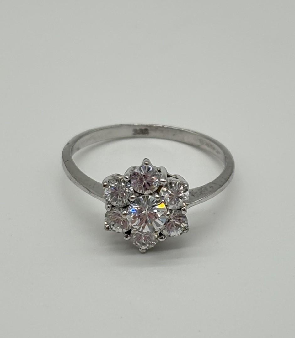 Blumenring aus 333er Weißgold - Ludowinger