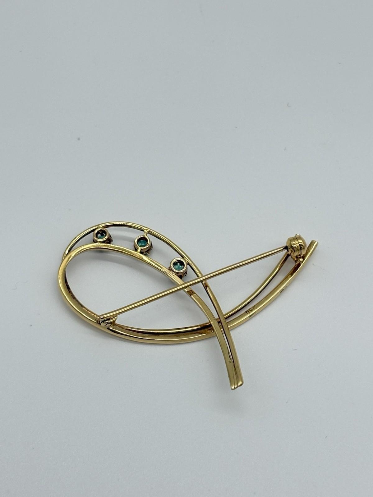 Brosche aus 750er Gold / 18K ca 4,1g - Ludowinger