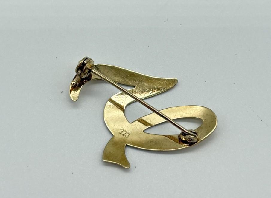 Brosche „G“ aus 333er 8k Gelbgold - Ludowinger