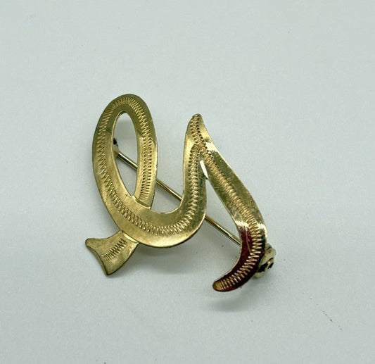 Brosche „G“ aus 333er 8k Gelbgold - Ludowinger