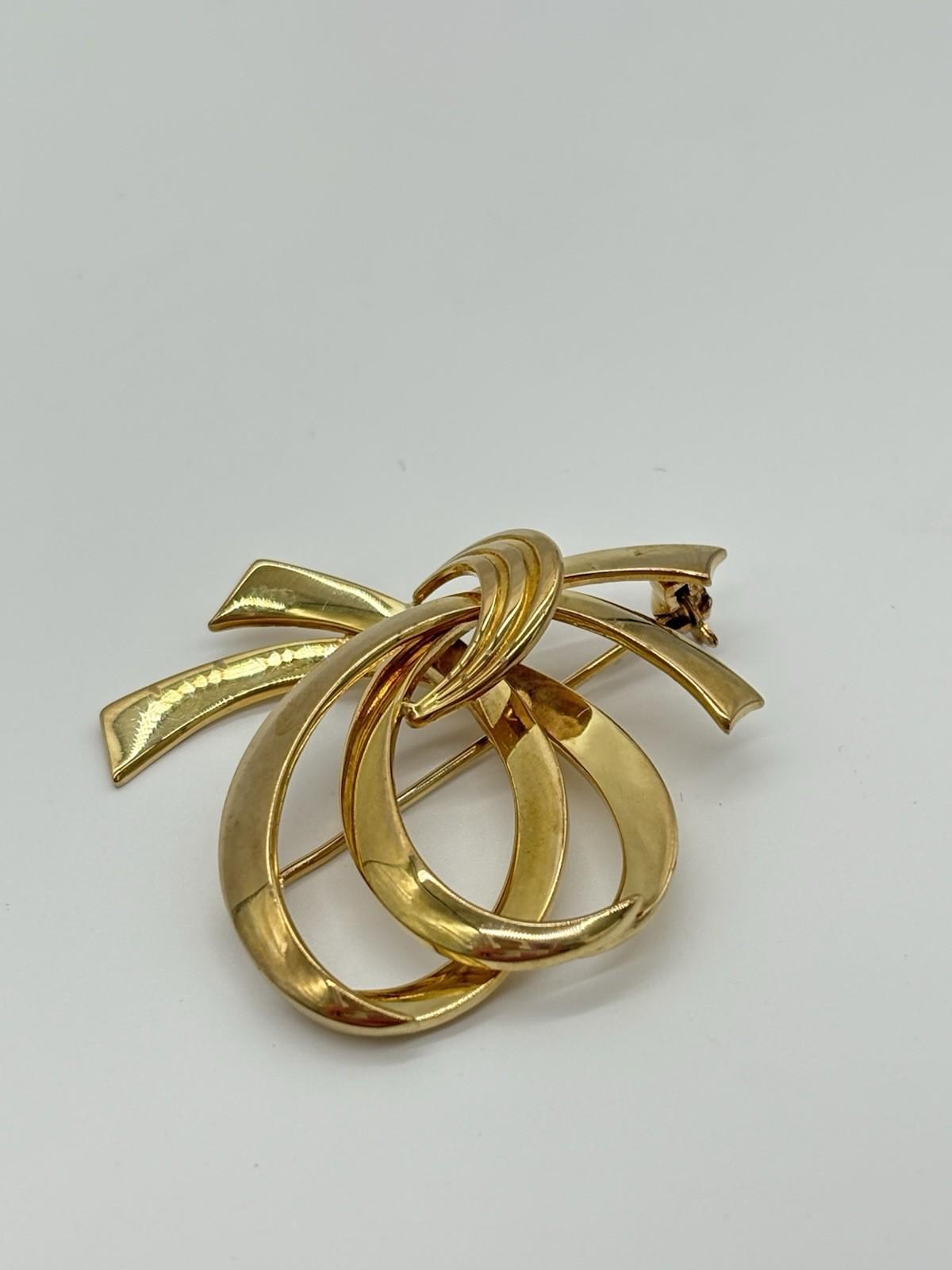 Crown Trifari Brosche aus 333er Gold ca 5,3g - Ludowinger