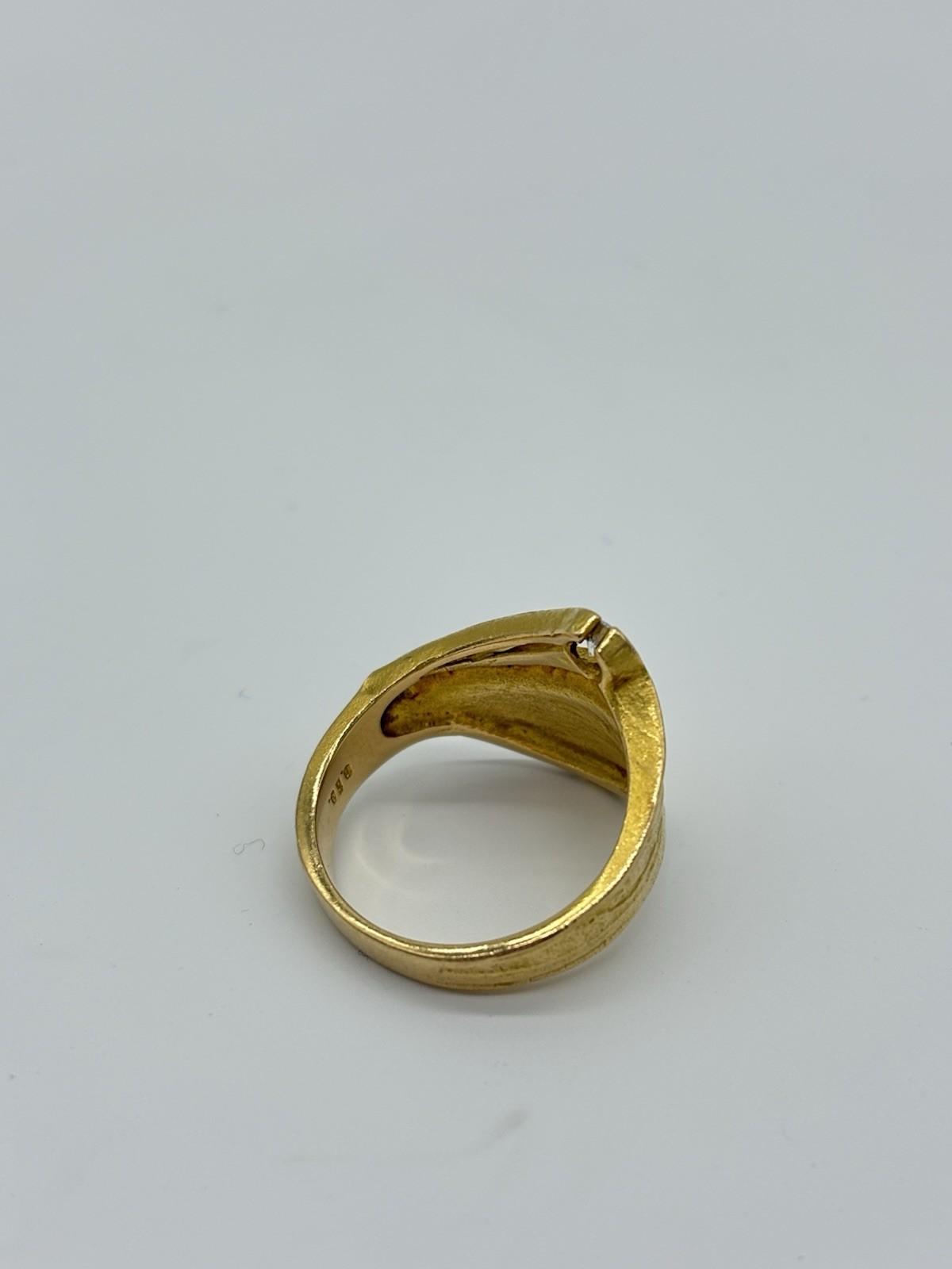 Designer - Ring von Becker & Reister aus 750er 18k Gold mit einem Diamanten, RG 56 - Ludowinger