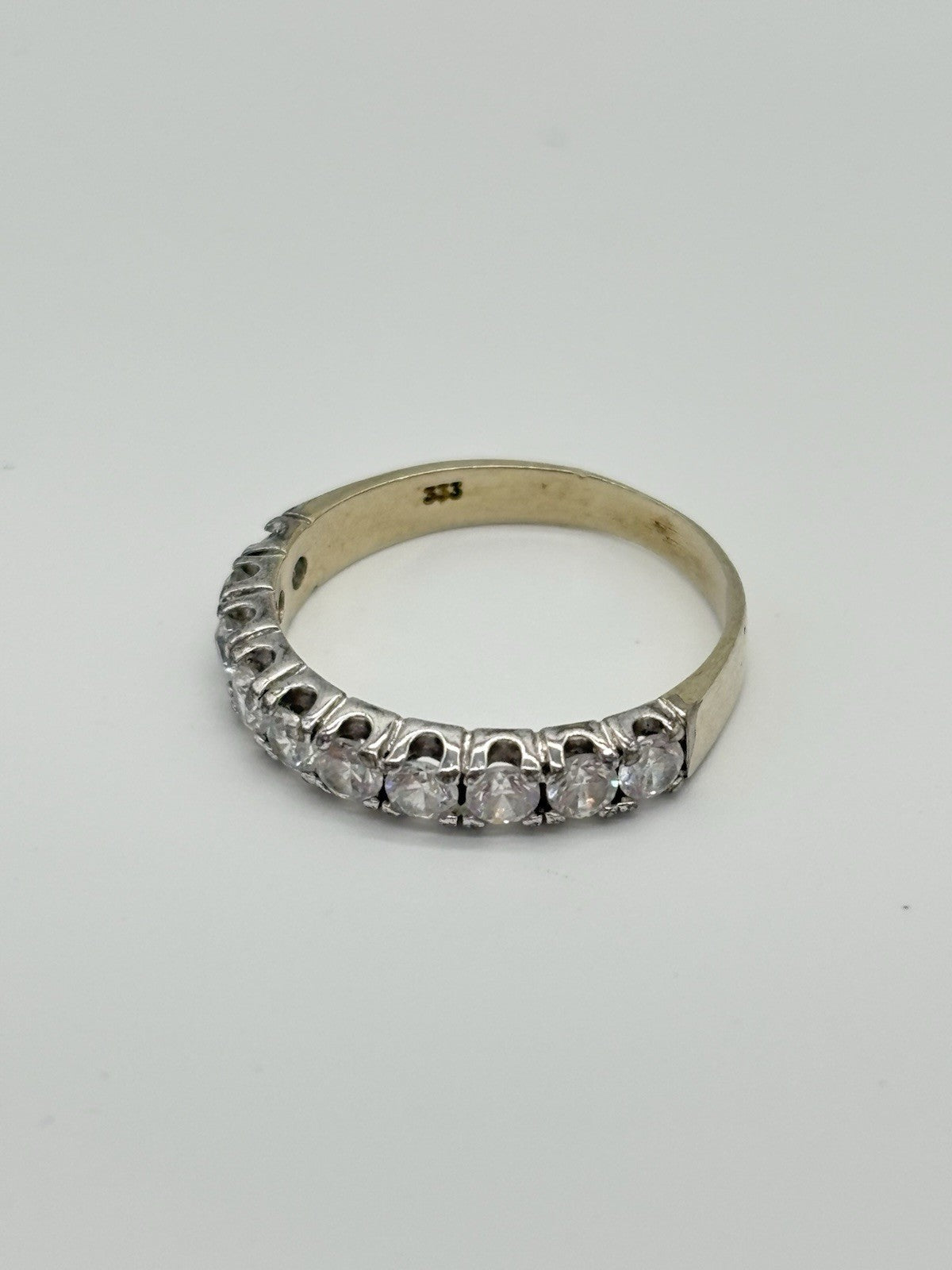 Halbmemory - Ring aus 333er Gold mit Zirkonia - Steinen, RG 50/51 - Ludowinger