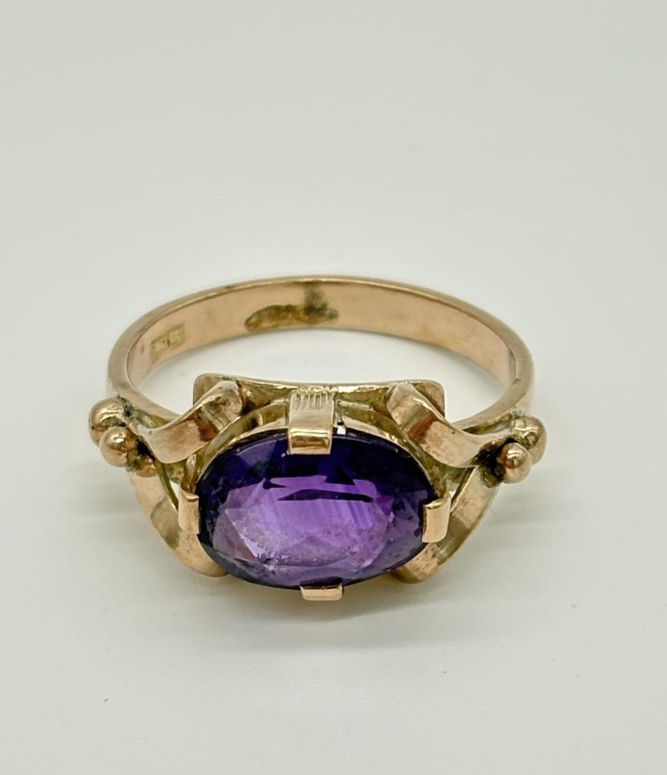 Ring aus 333er Gold / 8K mit Amethyst ca 4,3g - Ludowinger