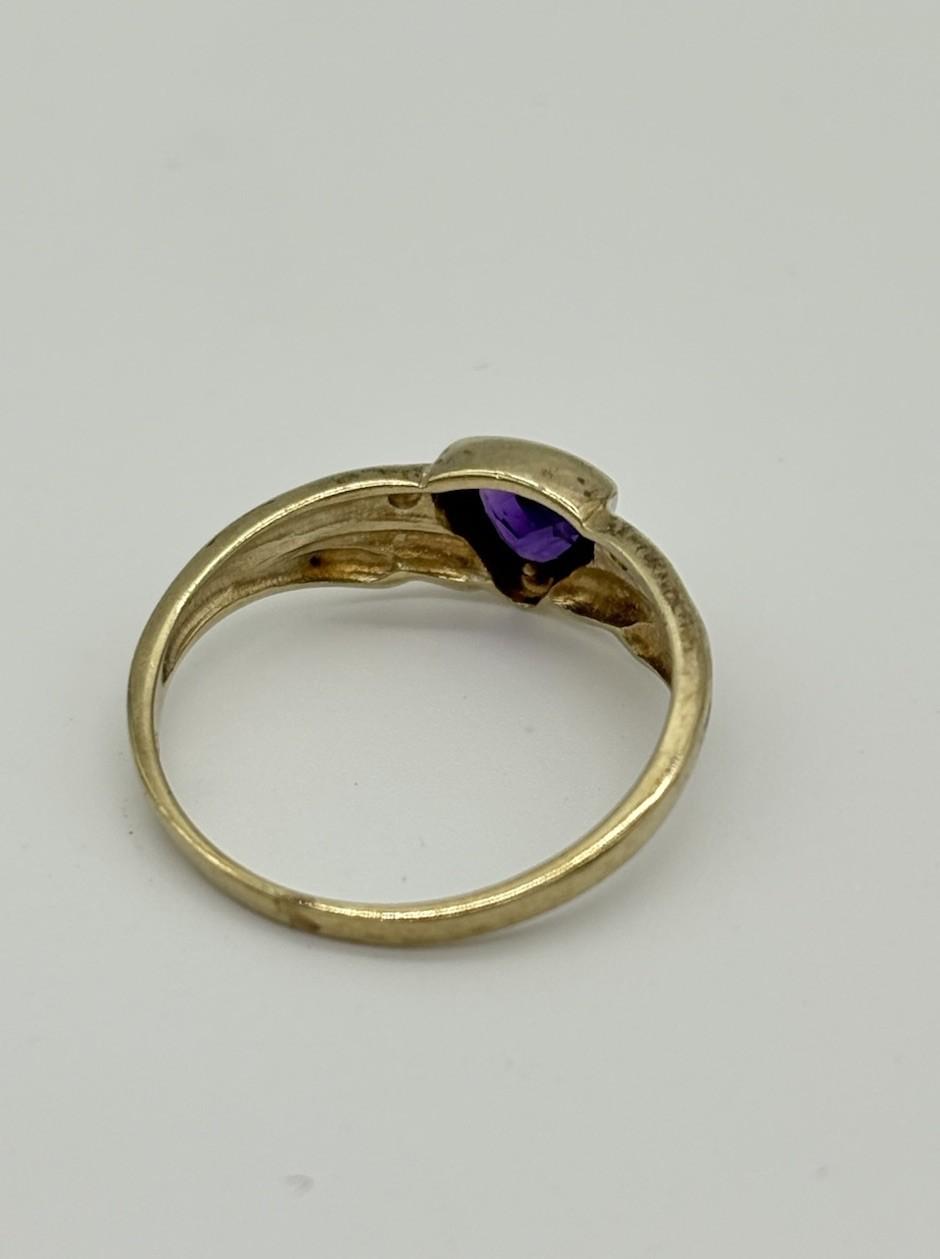 Ring aus 333er Gold mit Amethyst - Ludowinger